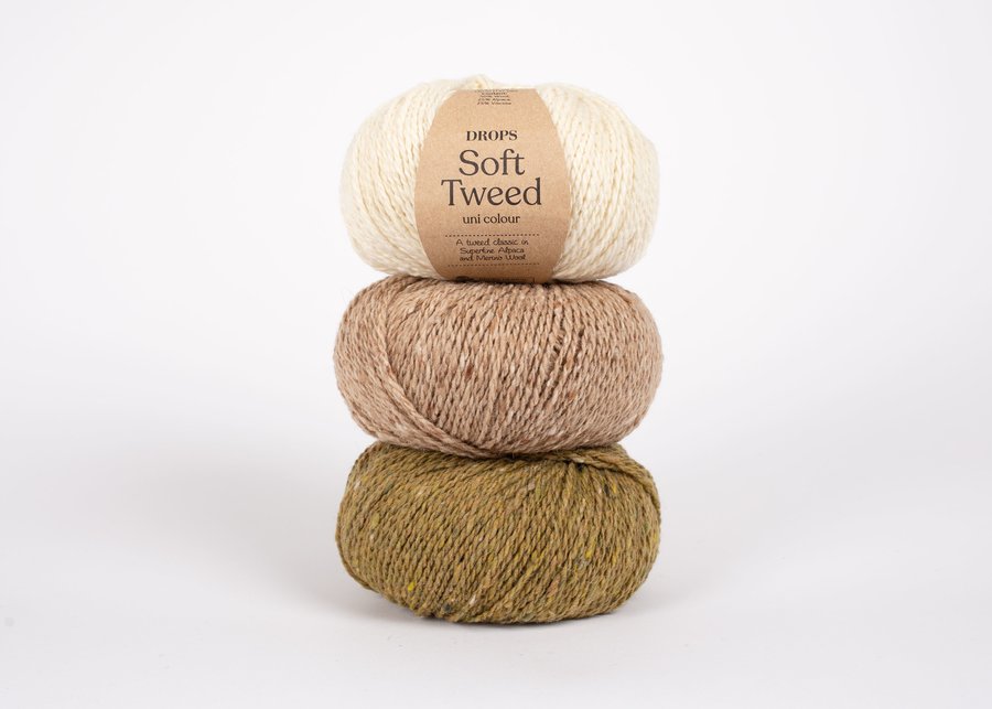 DROPS Soft Tweed - 50% vlna, 25% alpaka, 25% viskóza