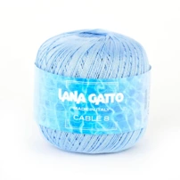 Lana Gatto Cablé 8 svetlá modrá 6598